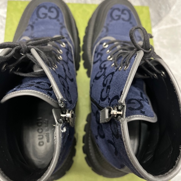 Gucci 699970 GG Supreme Canvas Monogram Men's Boots USA 9 - Picture 4 of 8